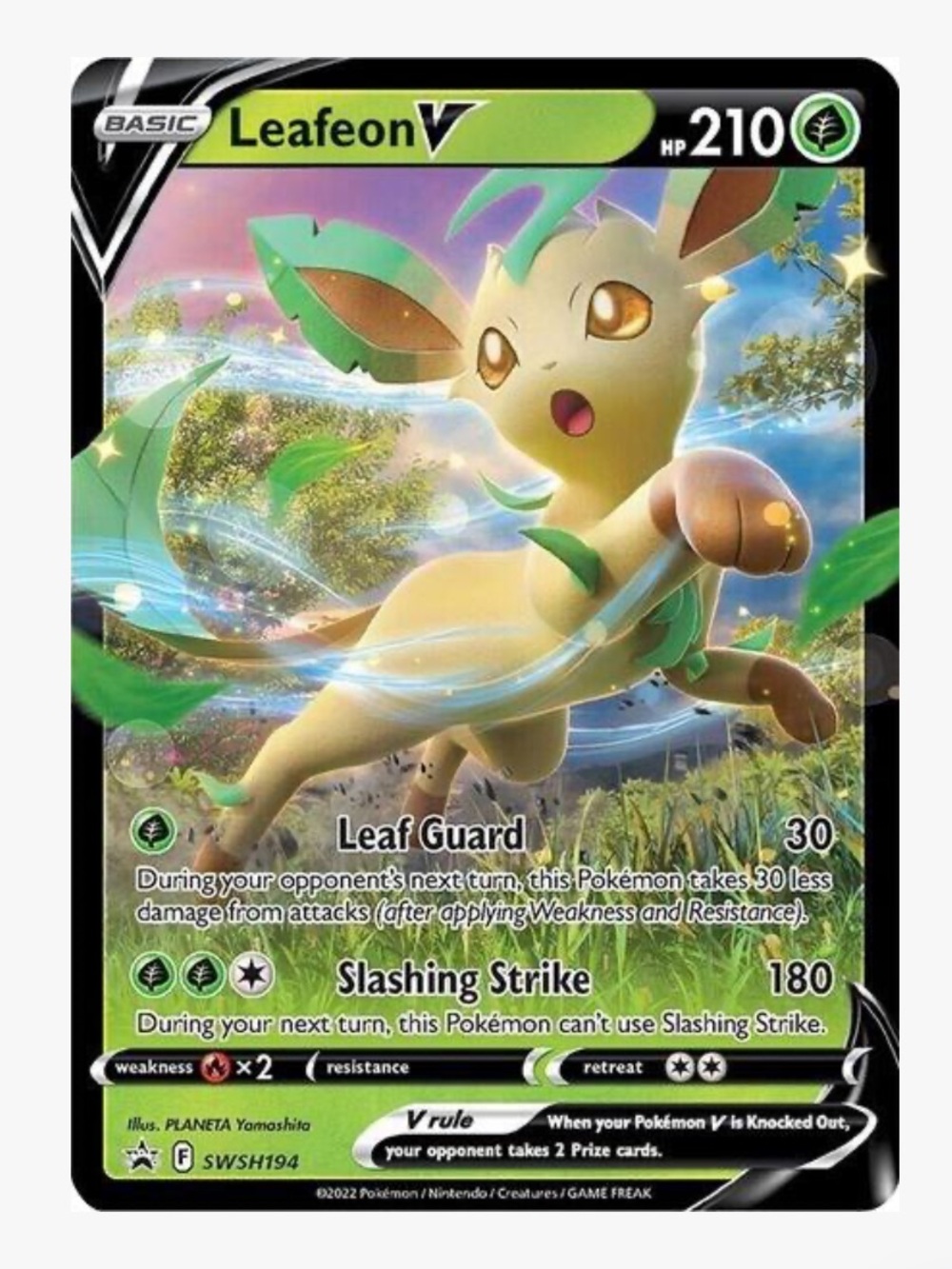 Leafeon V SWSH194 SWSH: Sword & Shield Promo Cards Pokemon Trading Card